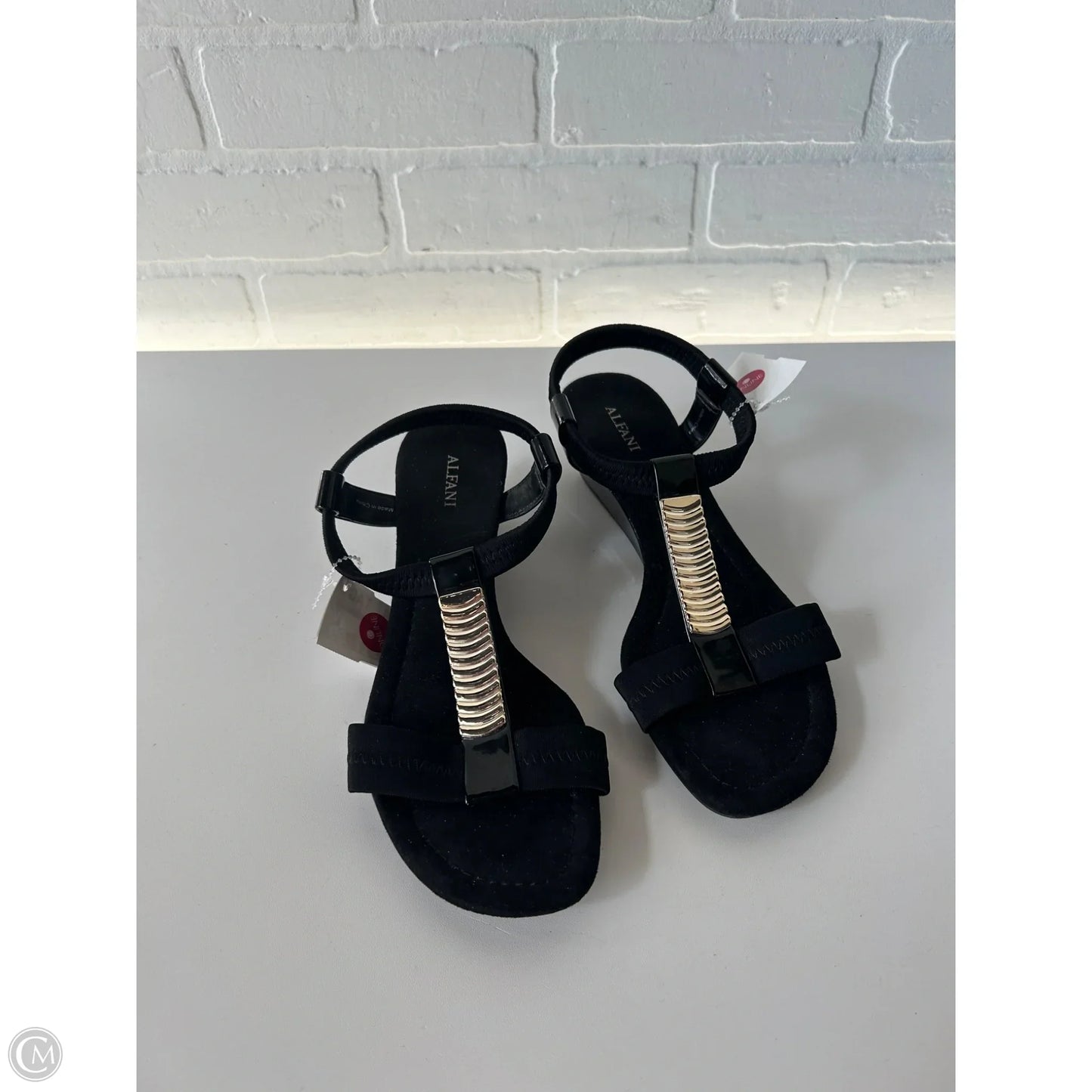 Sandals Heels Wedge By Alfani In Black, Size: 7