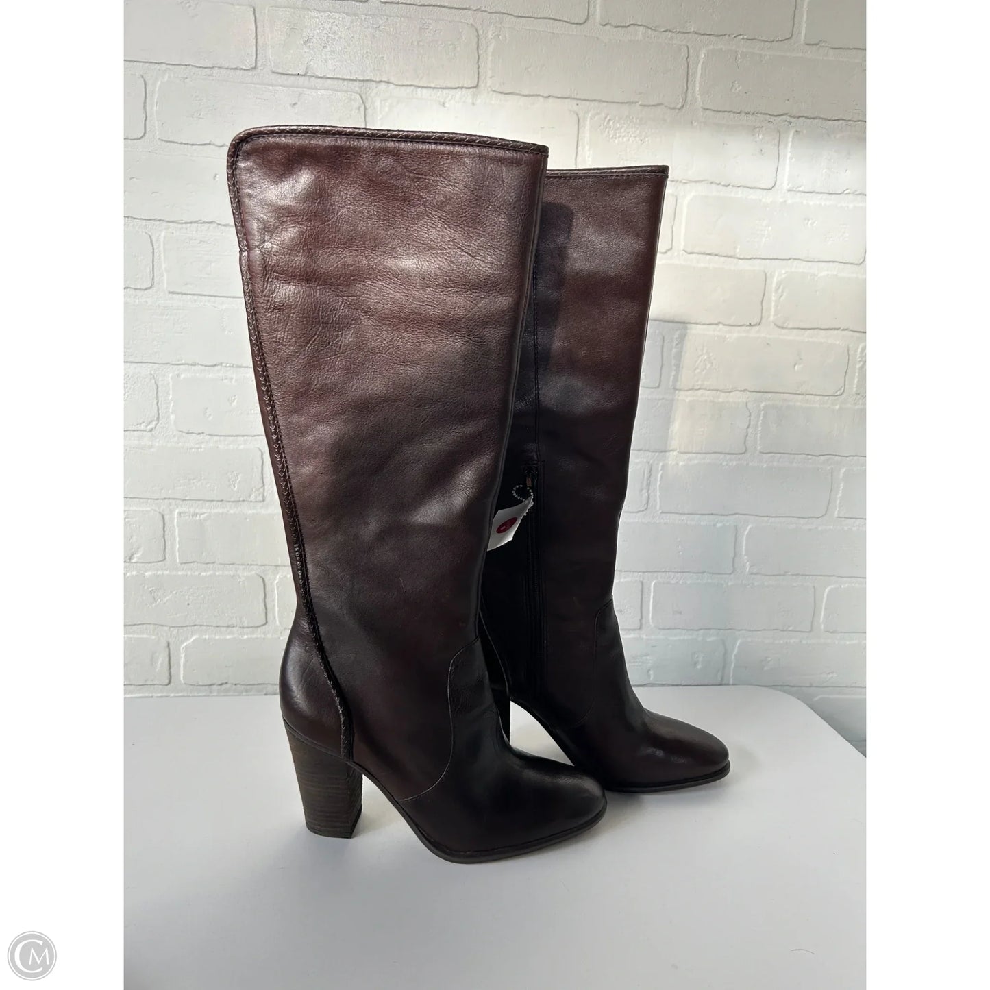 Boots Knee Heels By Vince Camuto In Brown, Size: 8.5