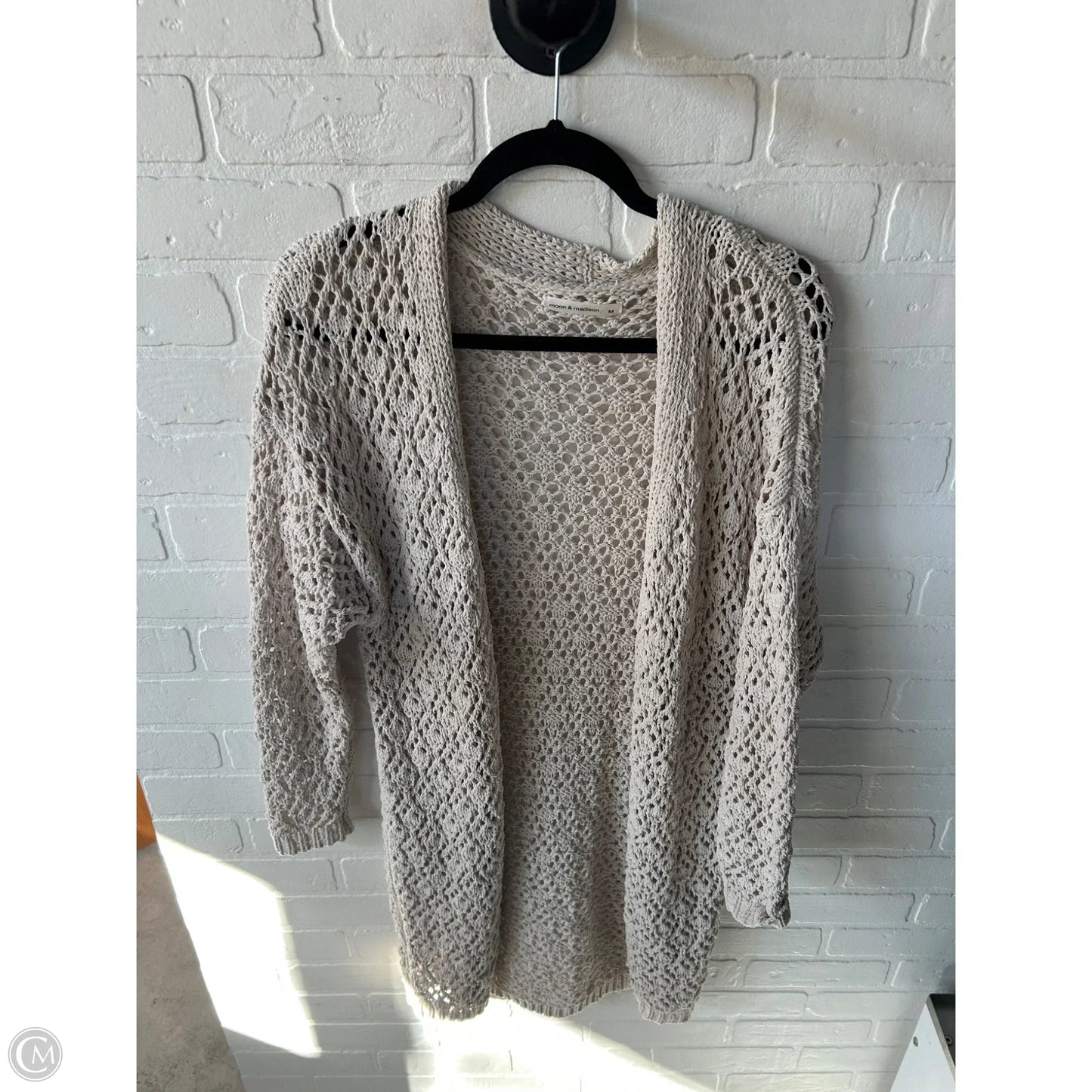 Sweater Cardigan By Moon And Madison In Cream, Size: M
