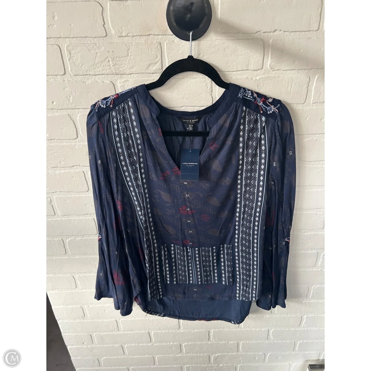 Top Long Sleeve By Lucky Brand In Blue, Size: Xs