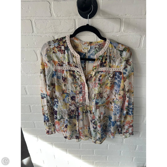 Top Long Sleeve By Maeve In Cream, Size: Xs