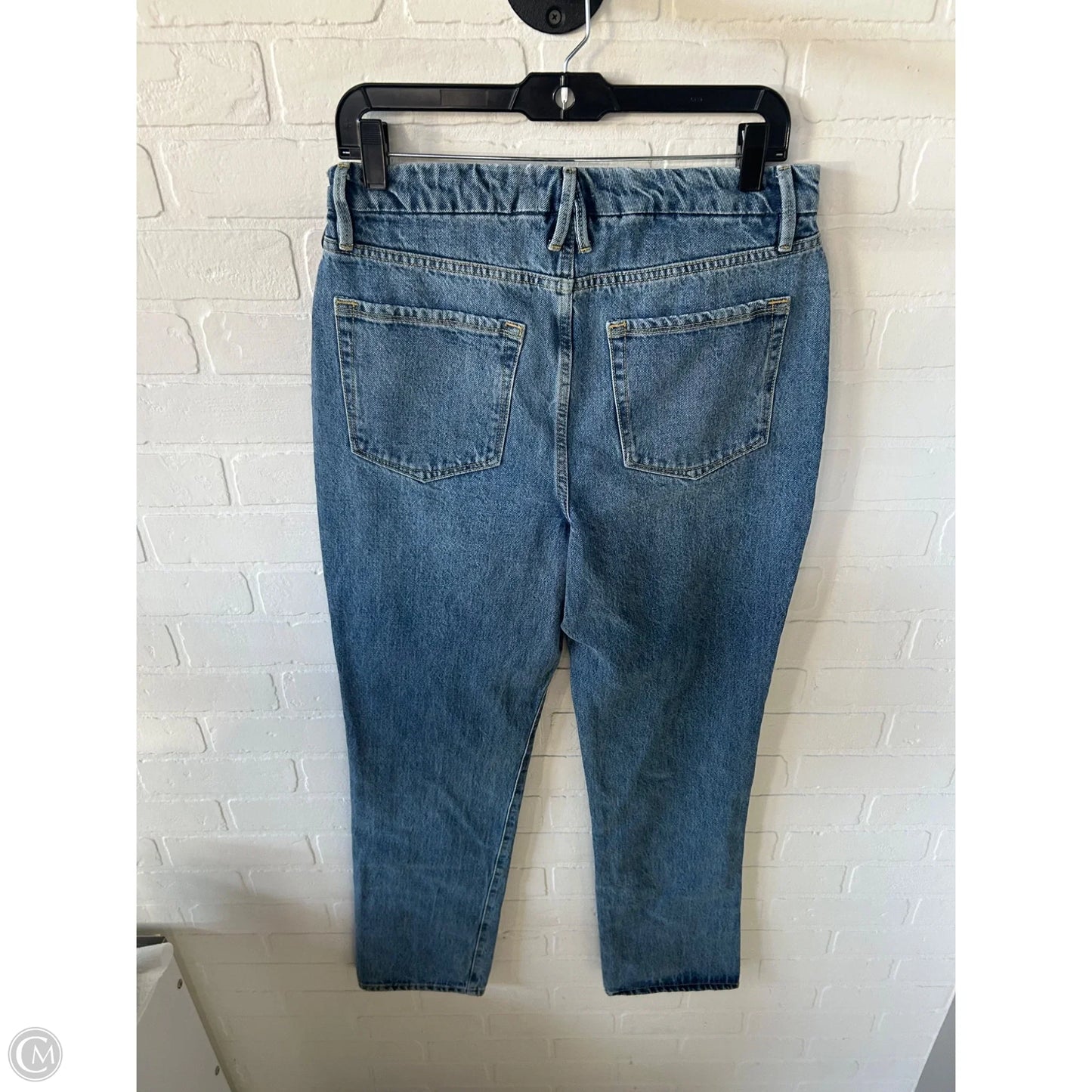 Jeans Straight By Good American In Blue Denim, Size: 8