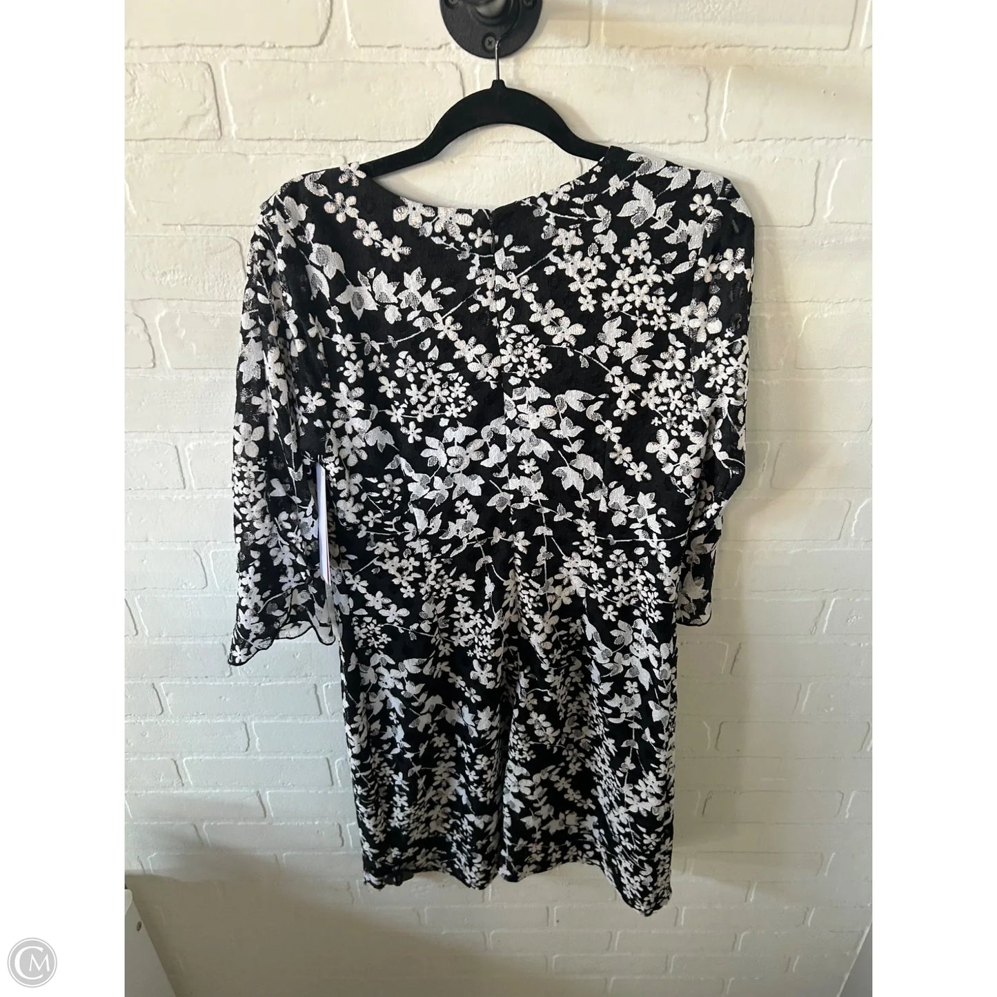 Dress Designer By Karl Lagerfeld In Black & White, Size: M