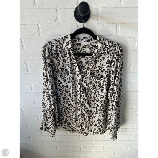 Top Long Sleeve By Maurices In Black & Cream, Size: M