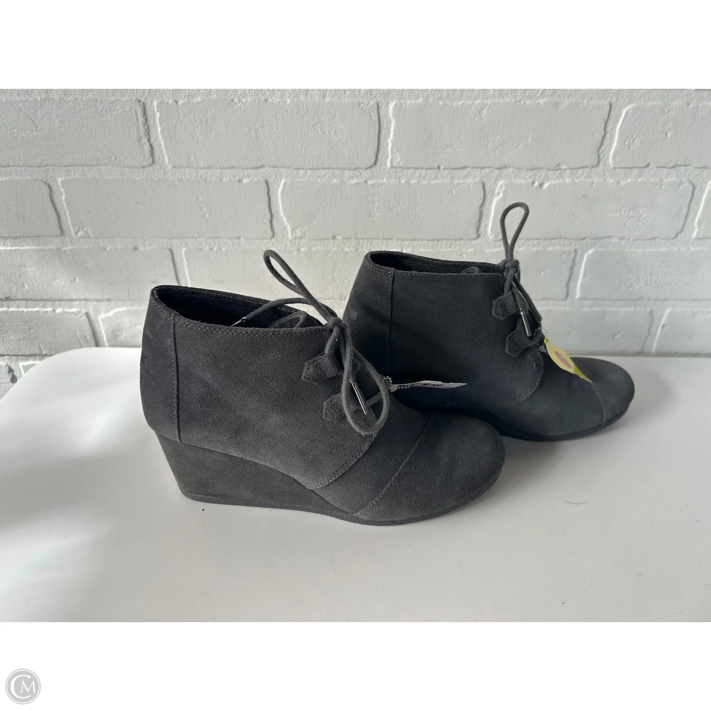 Shoes Heels Wedge By Toms In Grey, Size: 9.5