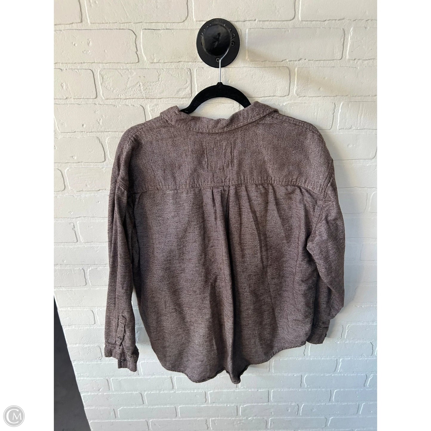 Top Long Sleeve By Aerie In Brown, Size: S
