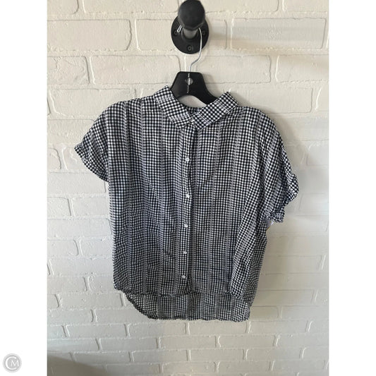 Top Short Sleeve By Cloth & Stone In Black & White, Size: S