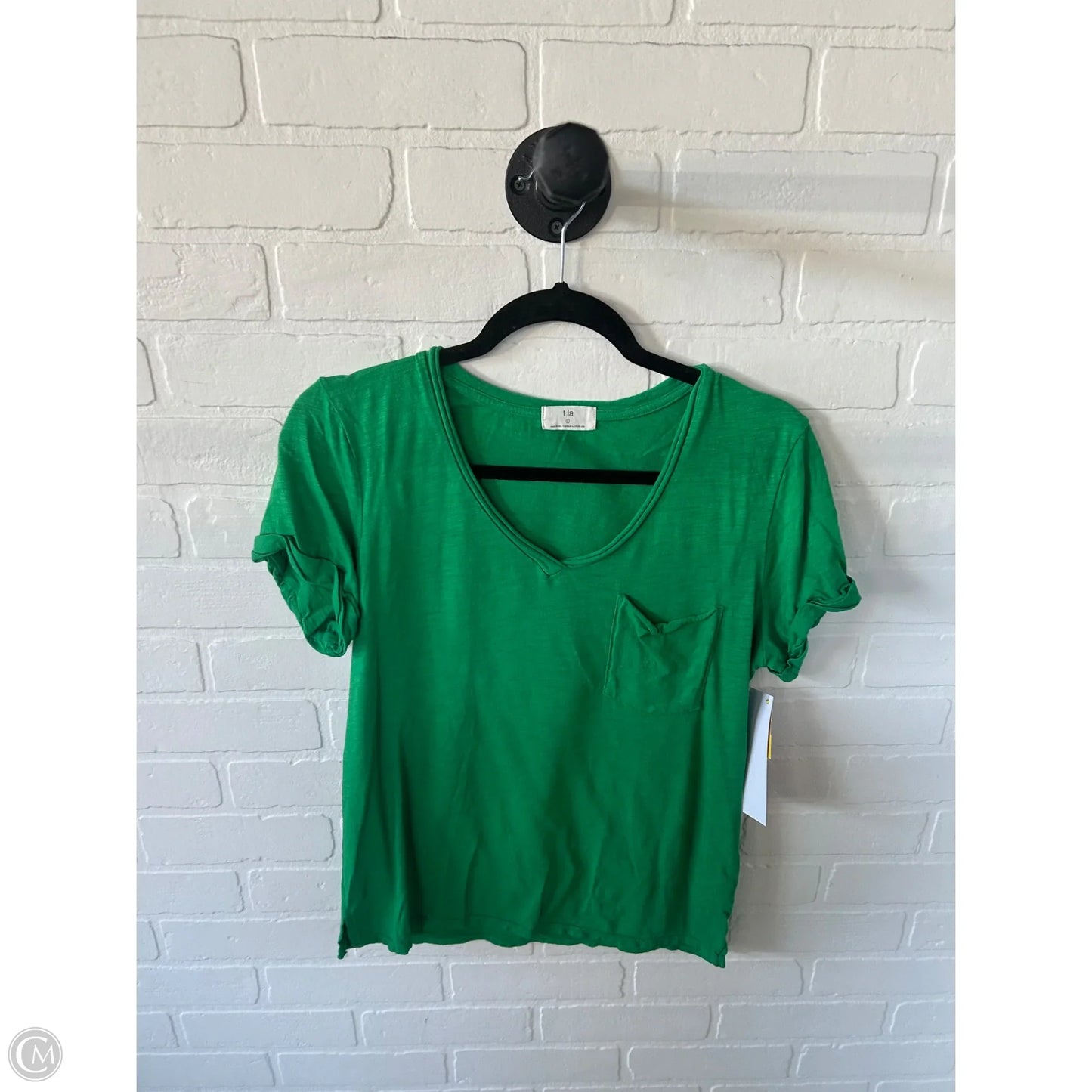 Top Short Sleeve Basic By T.la In Green, Size: S