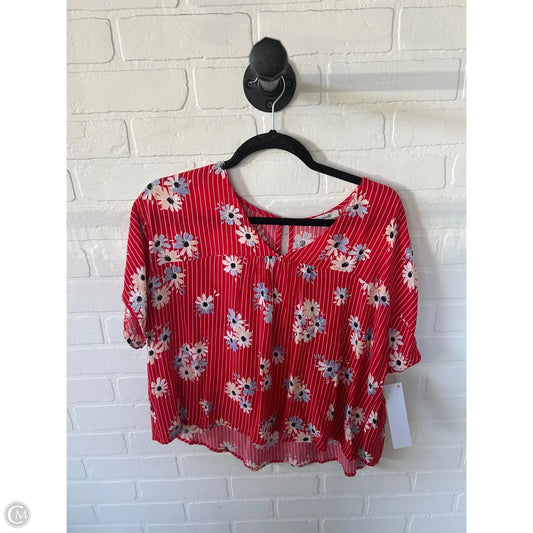 Top Short Sleeve By Madewell In Red, Size: S
