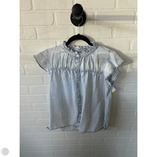 Top Short Sleeve By Rails In Blue Denim, Size: S
