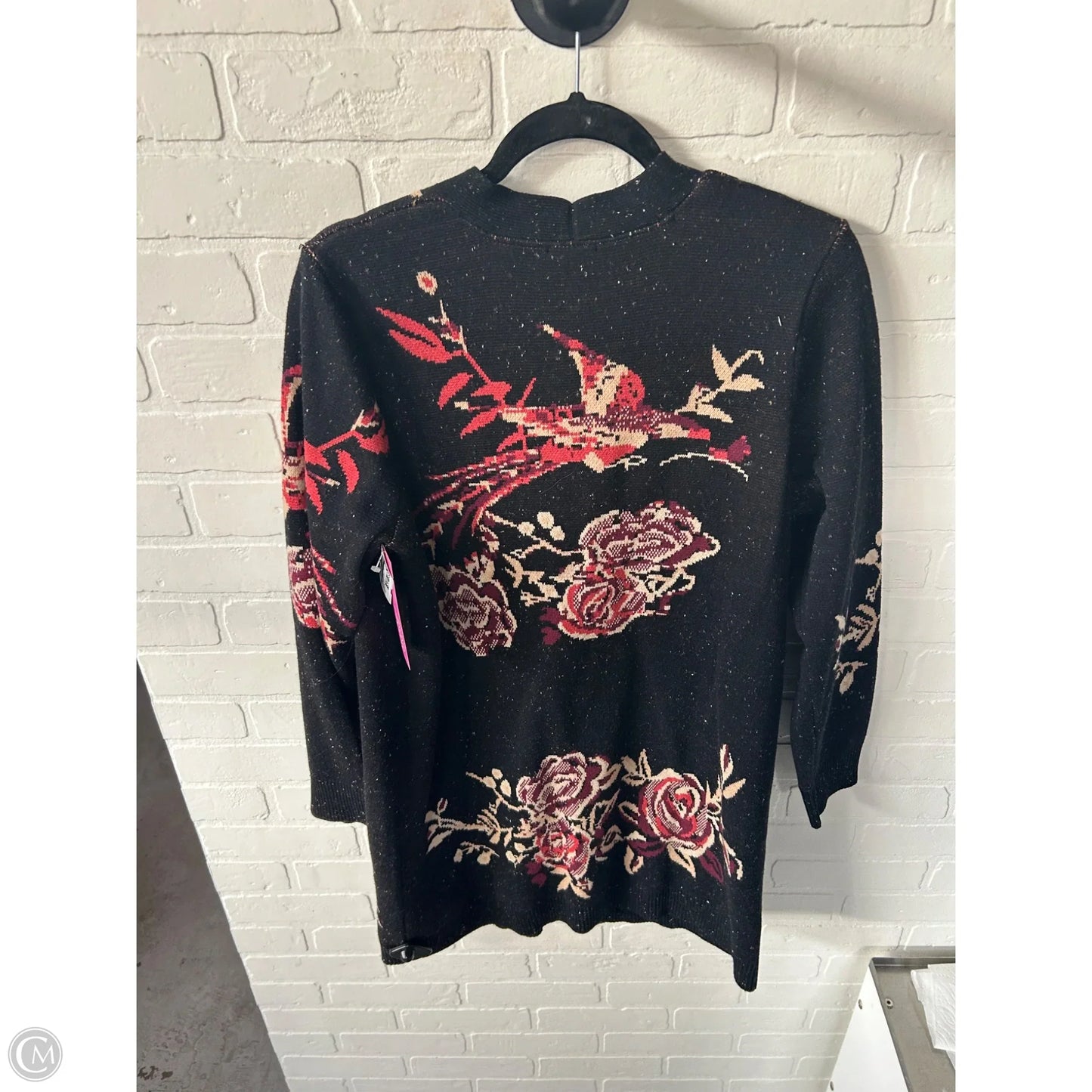 Sweater Cardigan By J. Jill In Black & Cream, Size: M