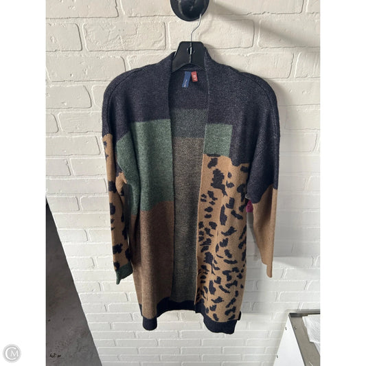 Sweater Cardigan By Pilcro In Black & Tan, Size: Osfm