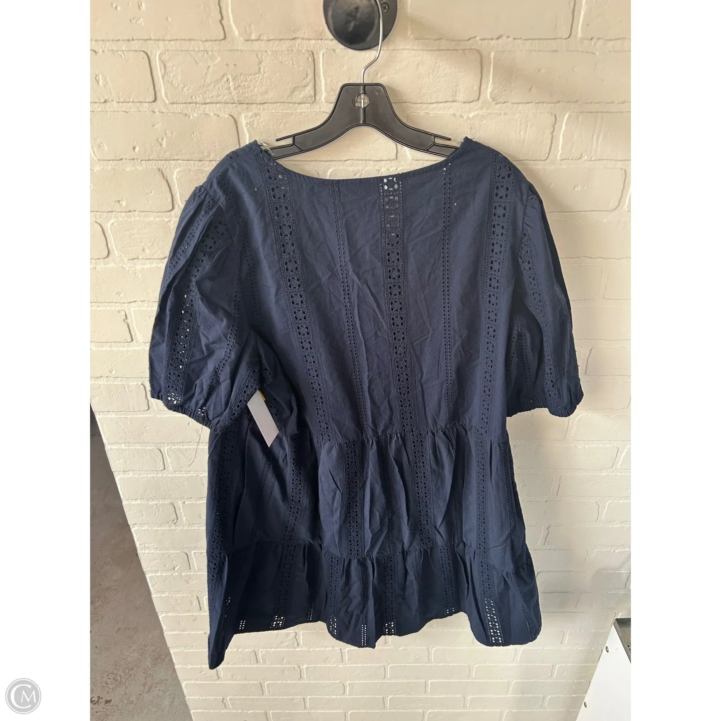 Dress Casual Midi By Time And Tru In Navy, Size: Xxl