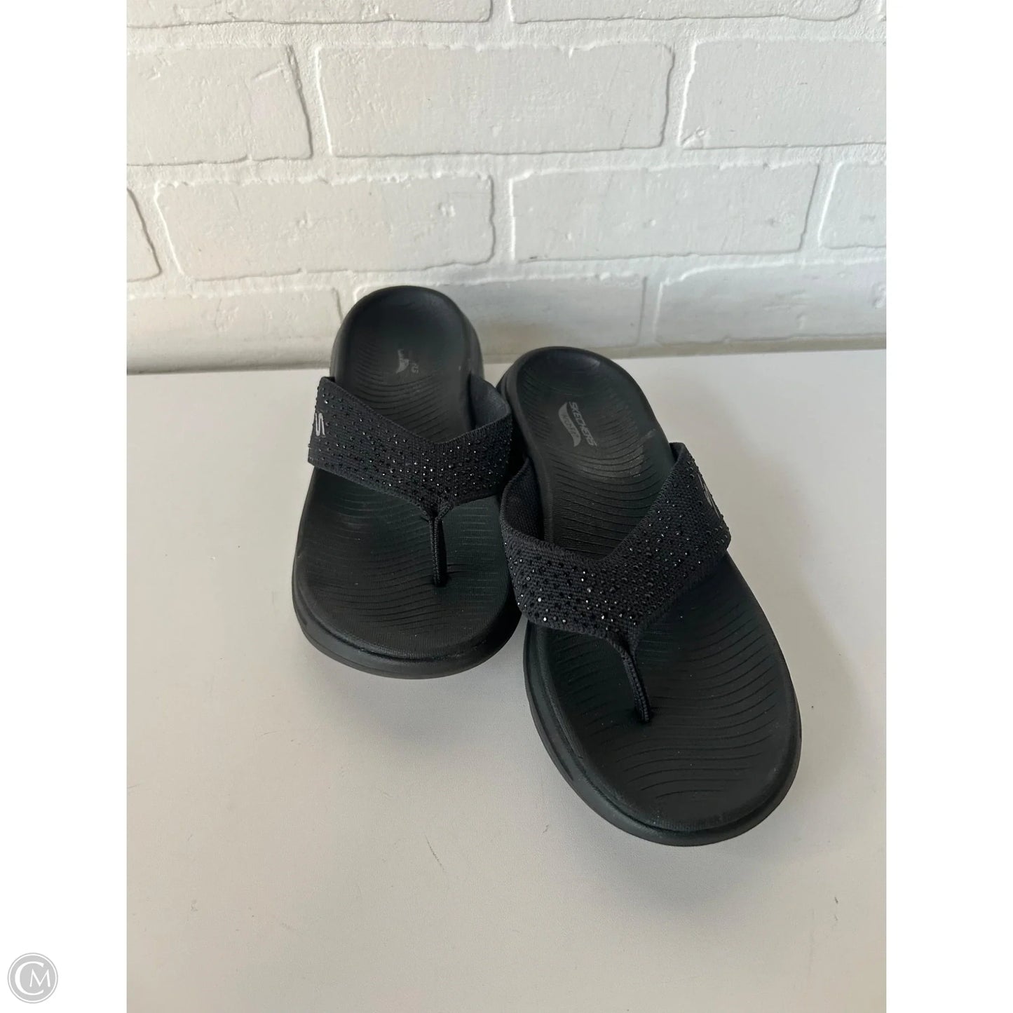 Sandals Flip Flops By Skechers In Black, Size: 8