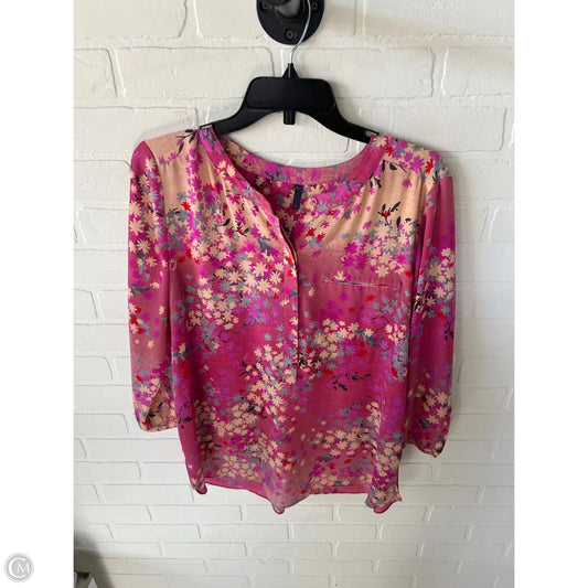 Top Long Sleeve By Not Your Daughters Jeans In Pink, Size: L