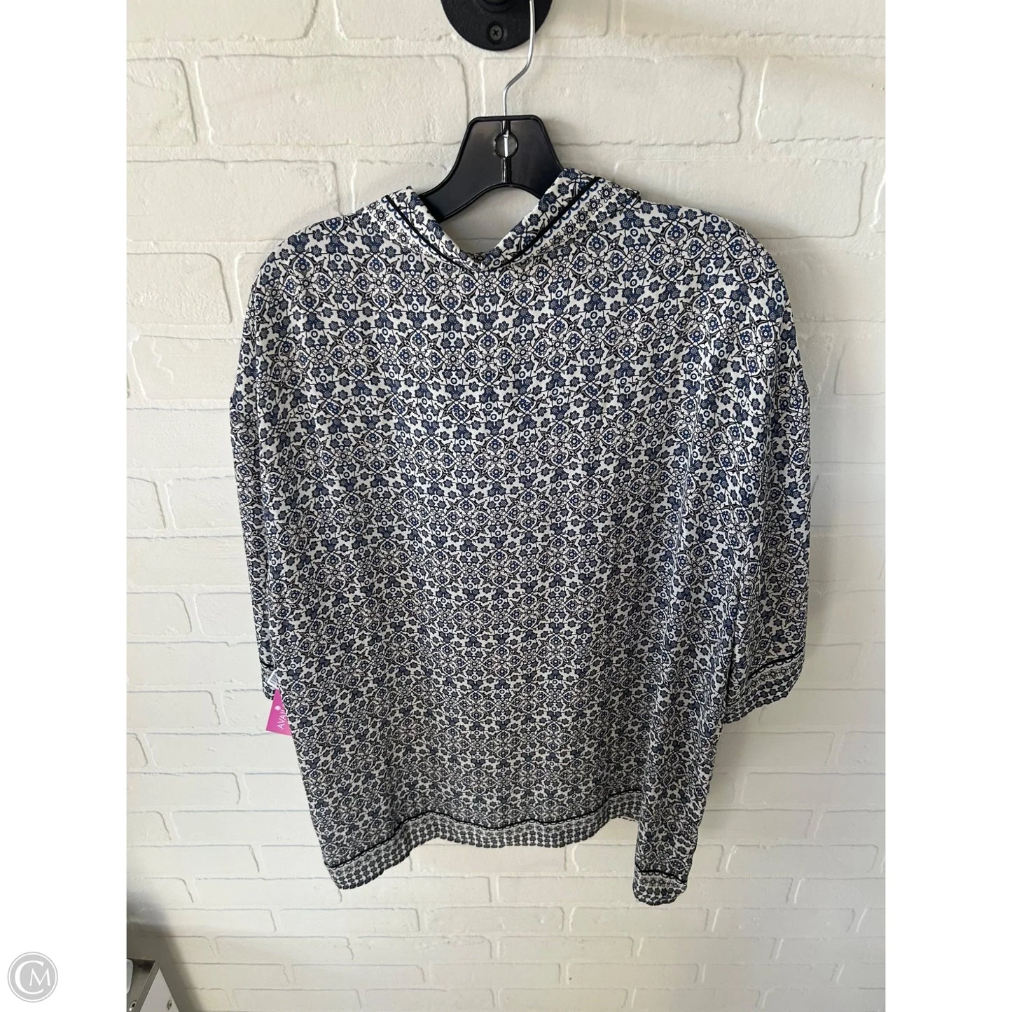 Top Short Sleeve By Max Studio In Black & Blue, Size: Xl