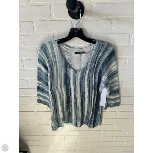 Sweater By Nic + Zoe In Blue & Grey, Size: S