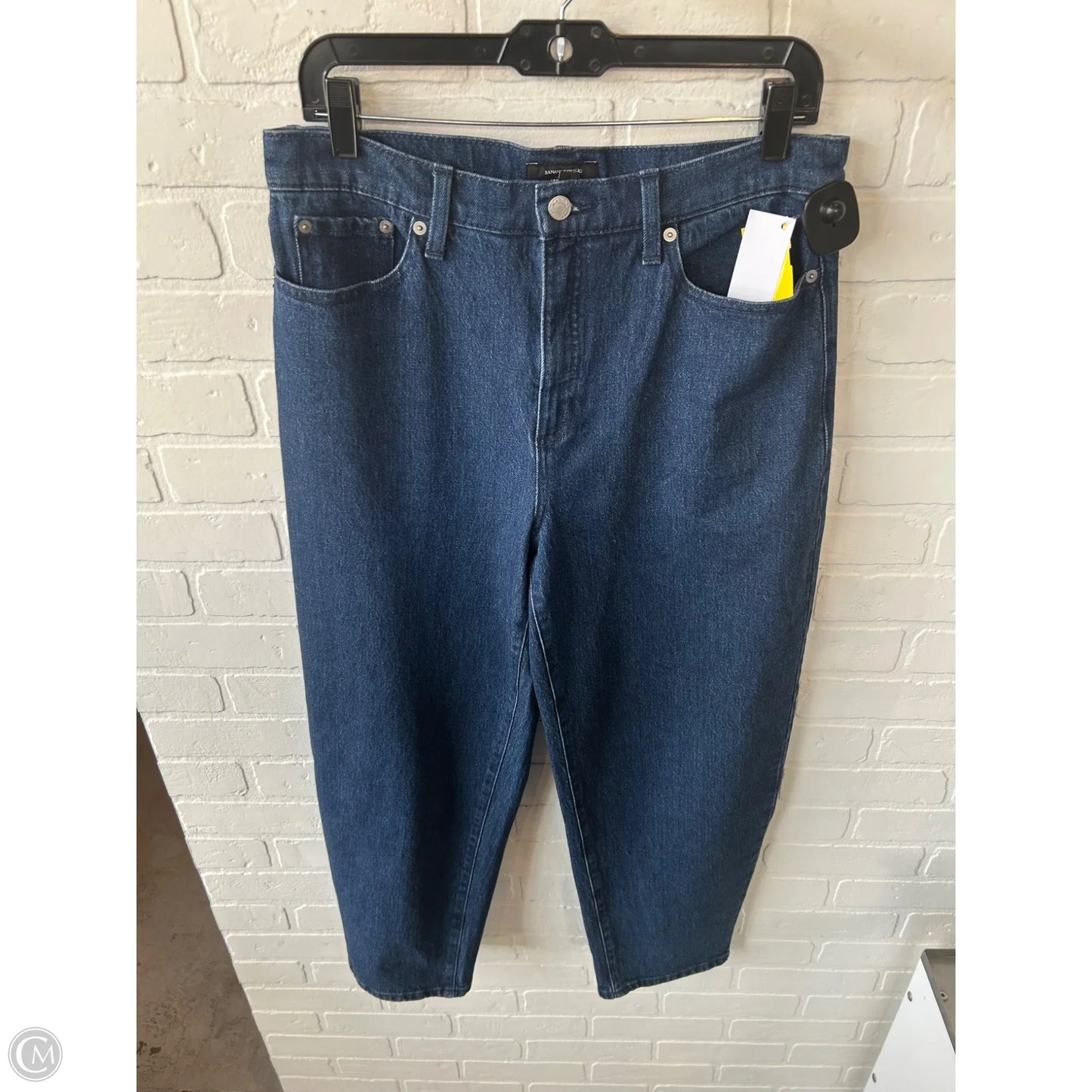 Jeans Straight By Banana Republic In Blue Denim, Size: 10