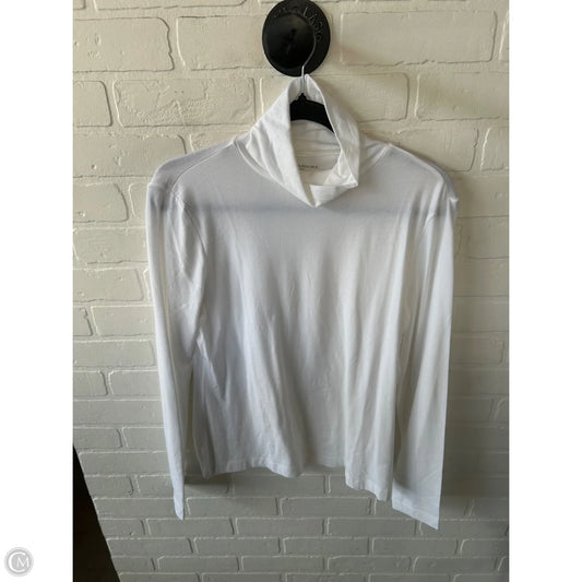 Top Long Sleeve By Banana Republic In White, Size: M