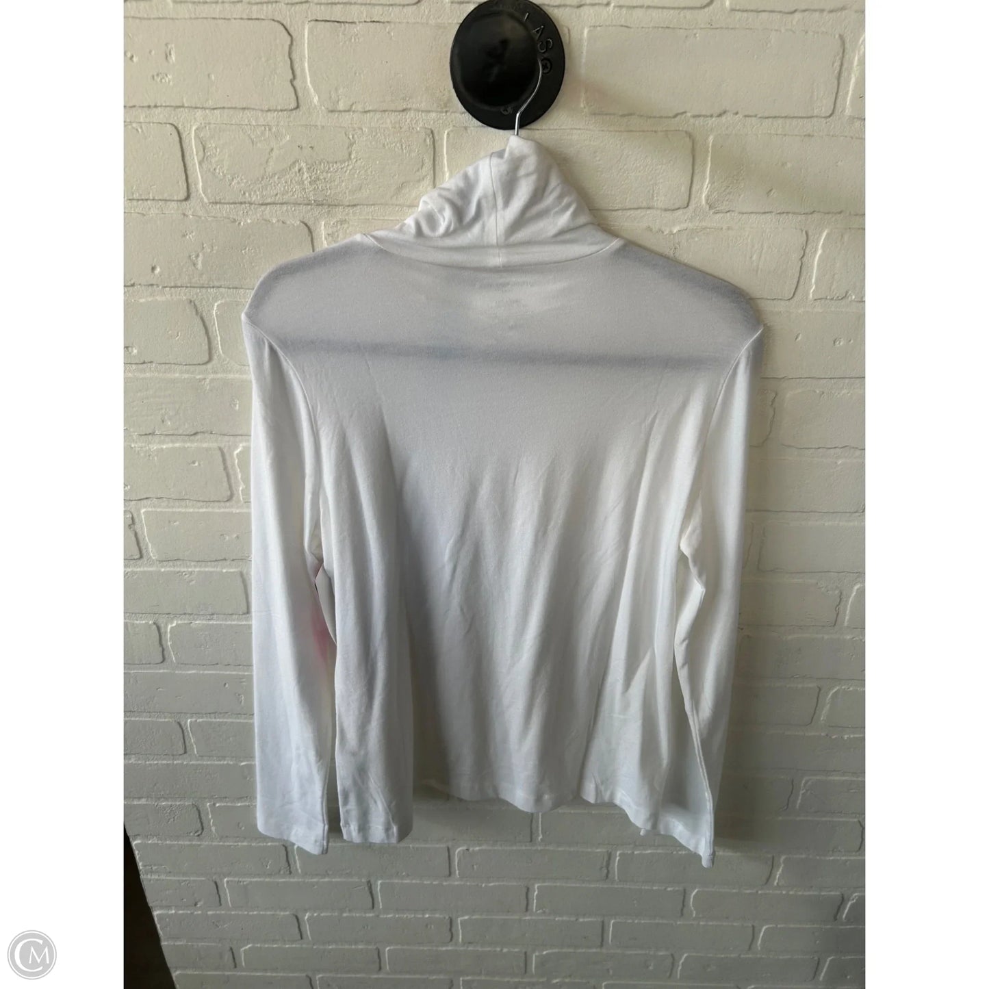 Top Long Sleeve By Banana Republic In White, Size: M