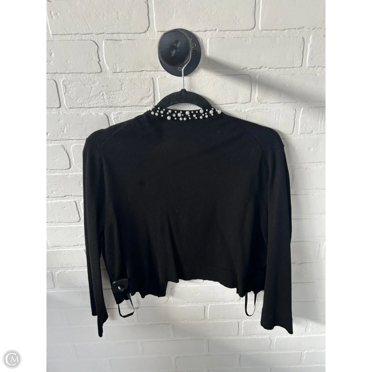 Sweater Cardigan By Calvin Klein In Black, Size: L