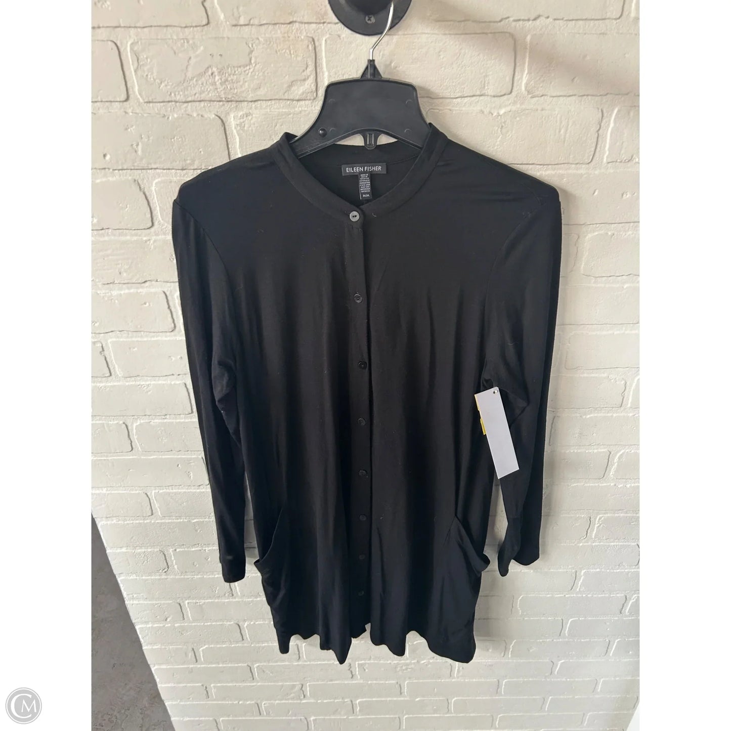 Tunic Long Sleeve By Eileen Fisher In Black, Size: M