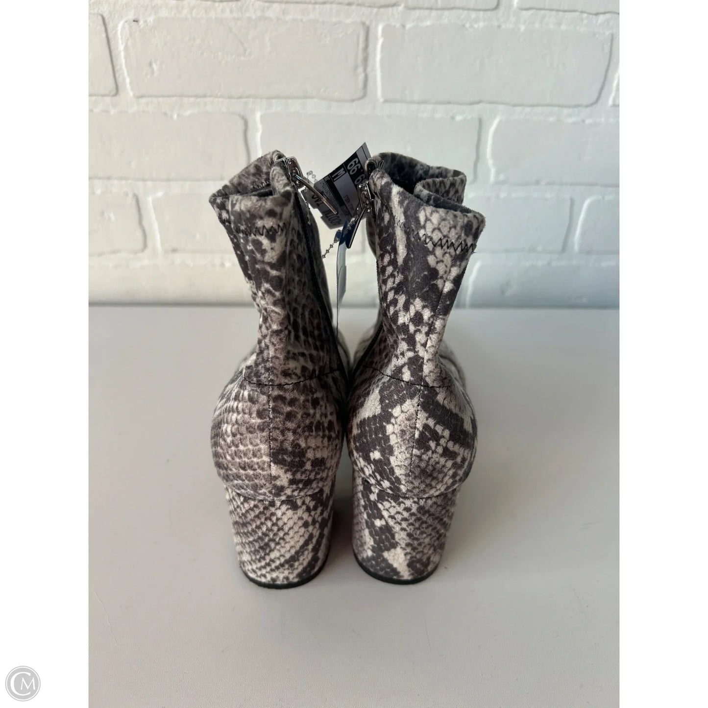 Boots Ankle Heels By Marc Fisher In Grey, Size: 8