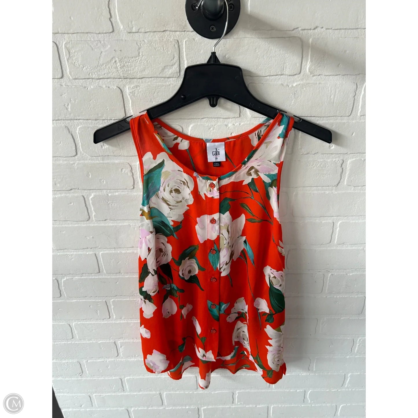 Top Sleeveless By Cabi In Orange, Size: Xs
