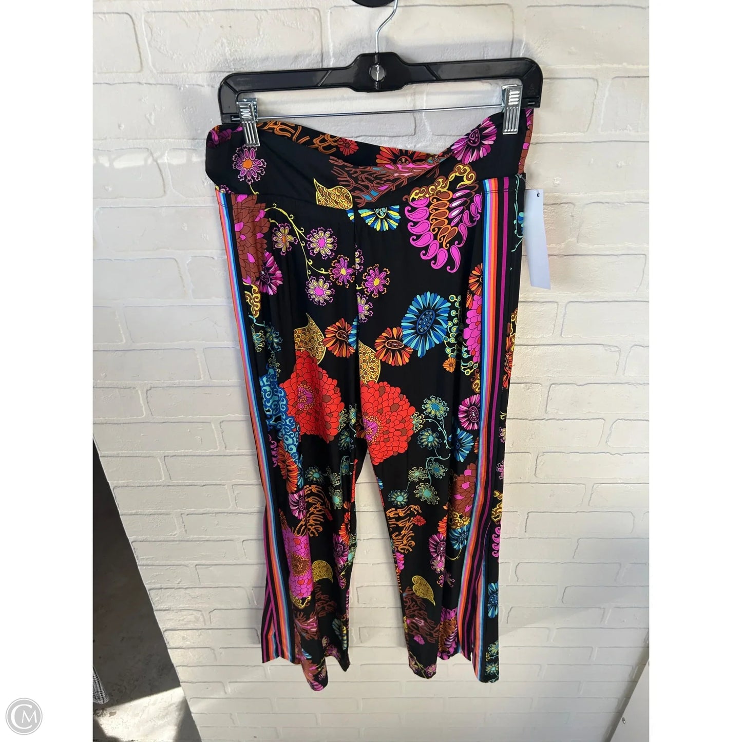 Pants Wide Leg By Trina Turk In Black & Pink, Size: 4