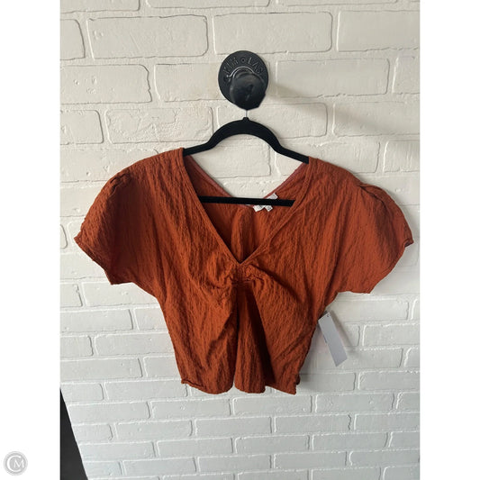 Top Short Sleeve By Madewell In Orange, Size: S