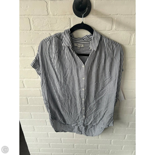 Top Short Sleeve By Madewell In Blue & White, Size: Xs