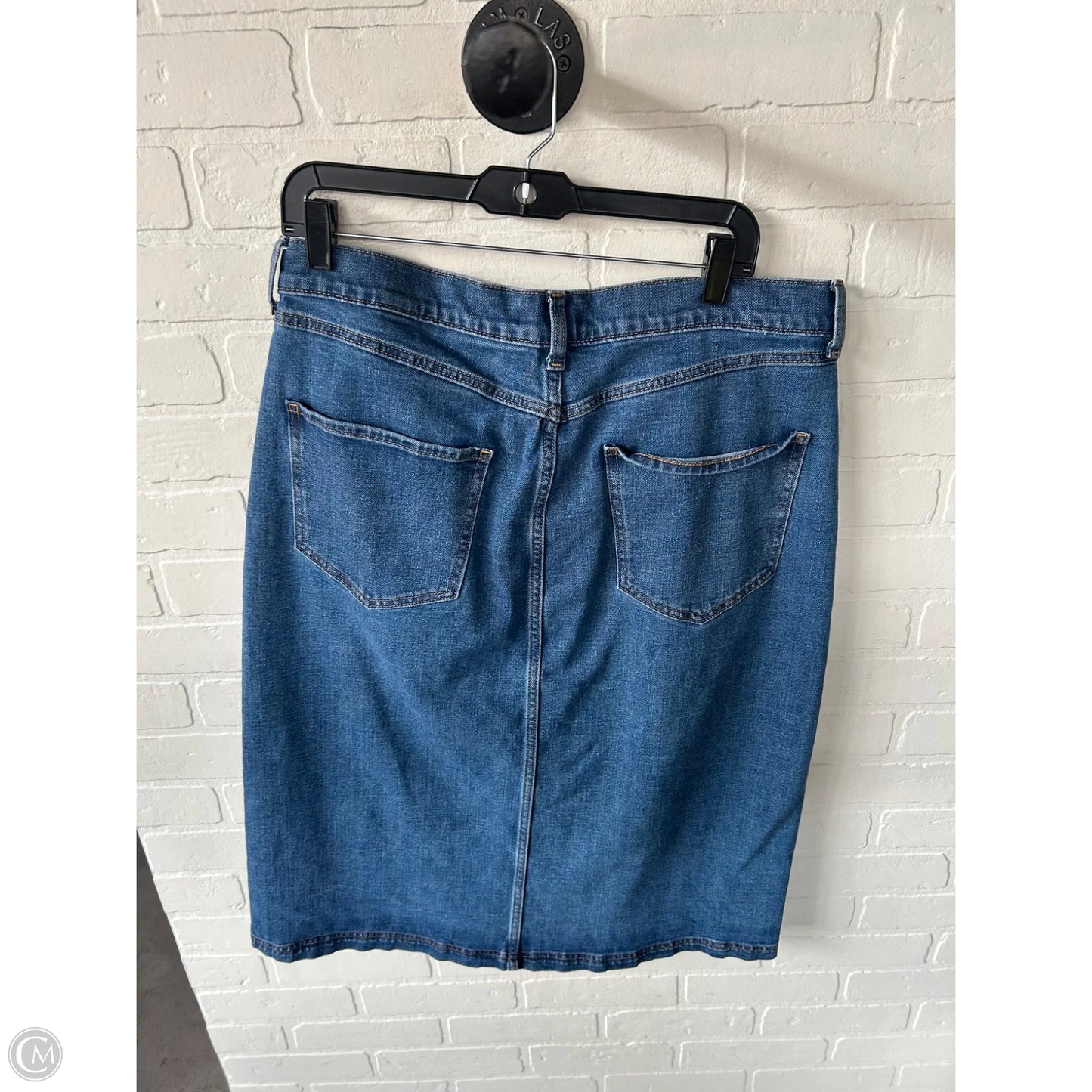 Skirt Midi By Banana Republic In Blue Denim, Size: 14