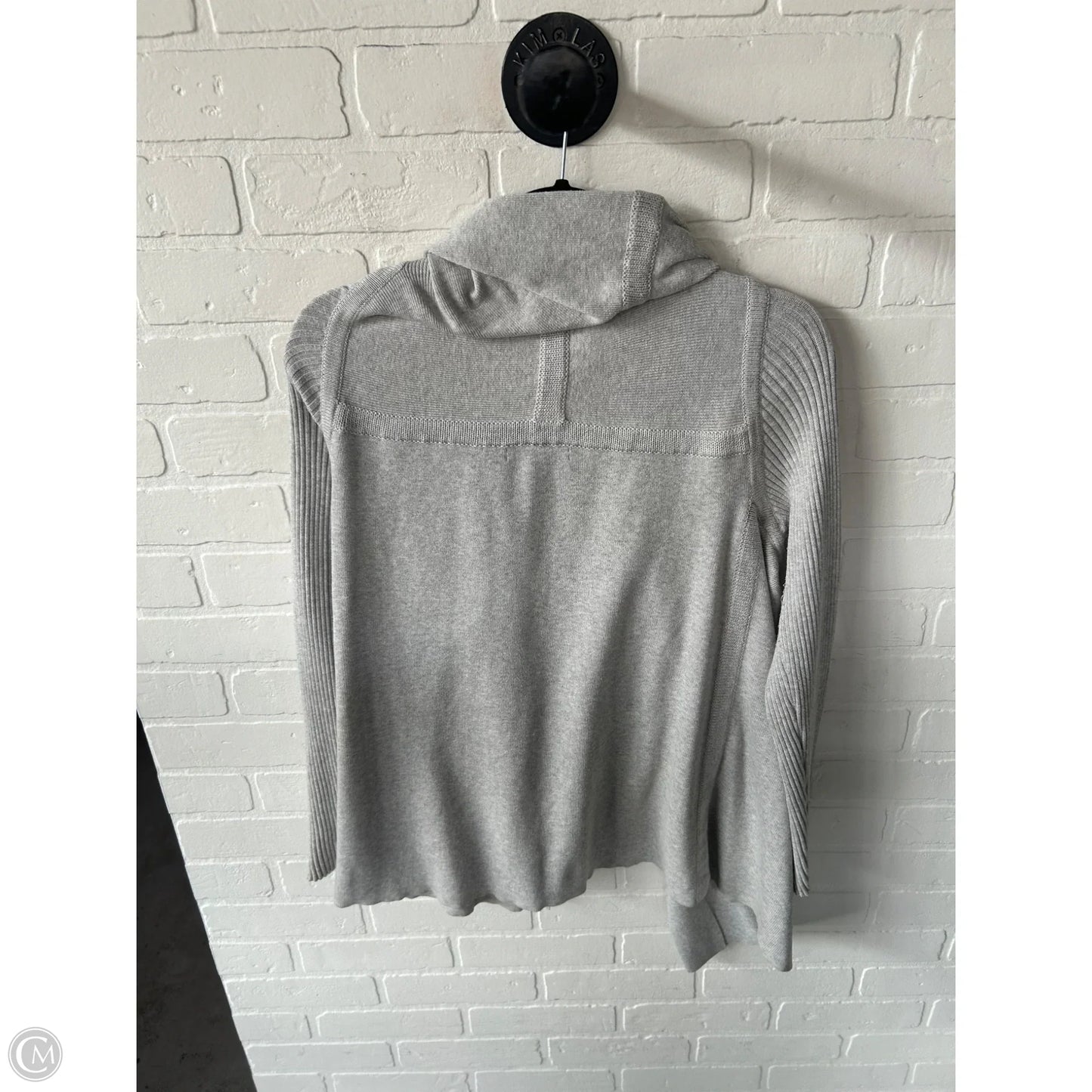 Sweater Cardigan By Banana Republic In Grey, Size: Xl