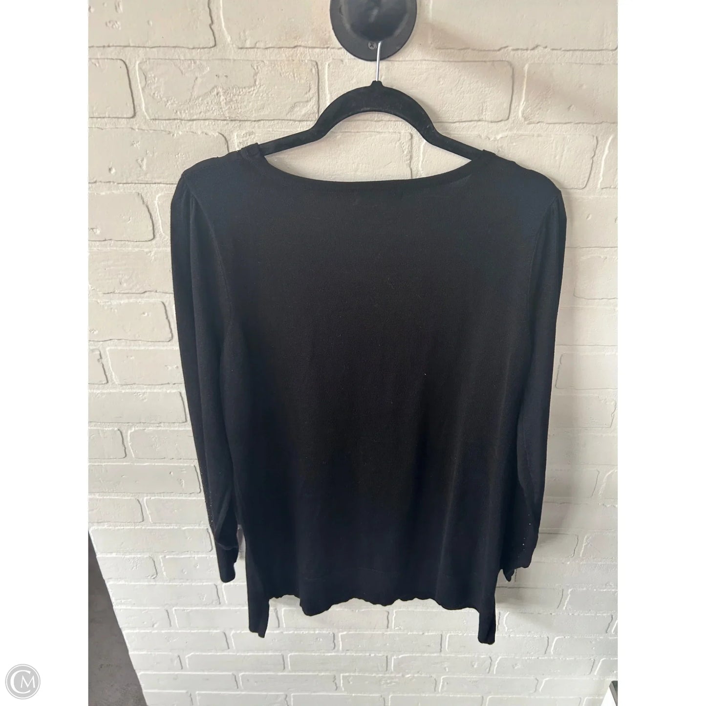 Sweater By Cable And Gauge In Black, Size: L