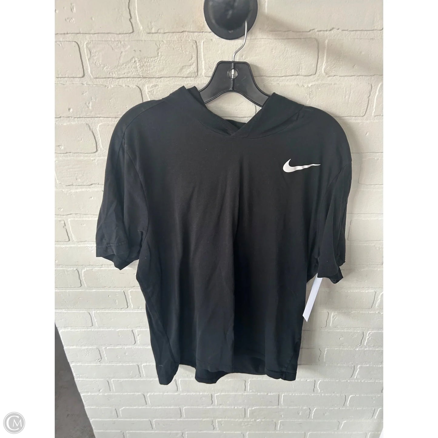 Athletic Top Short Sleeve By Nike Apparel In Black, Size: L