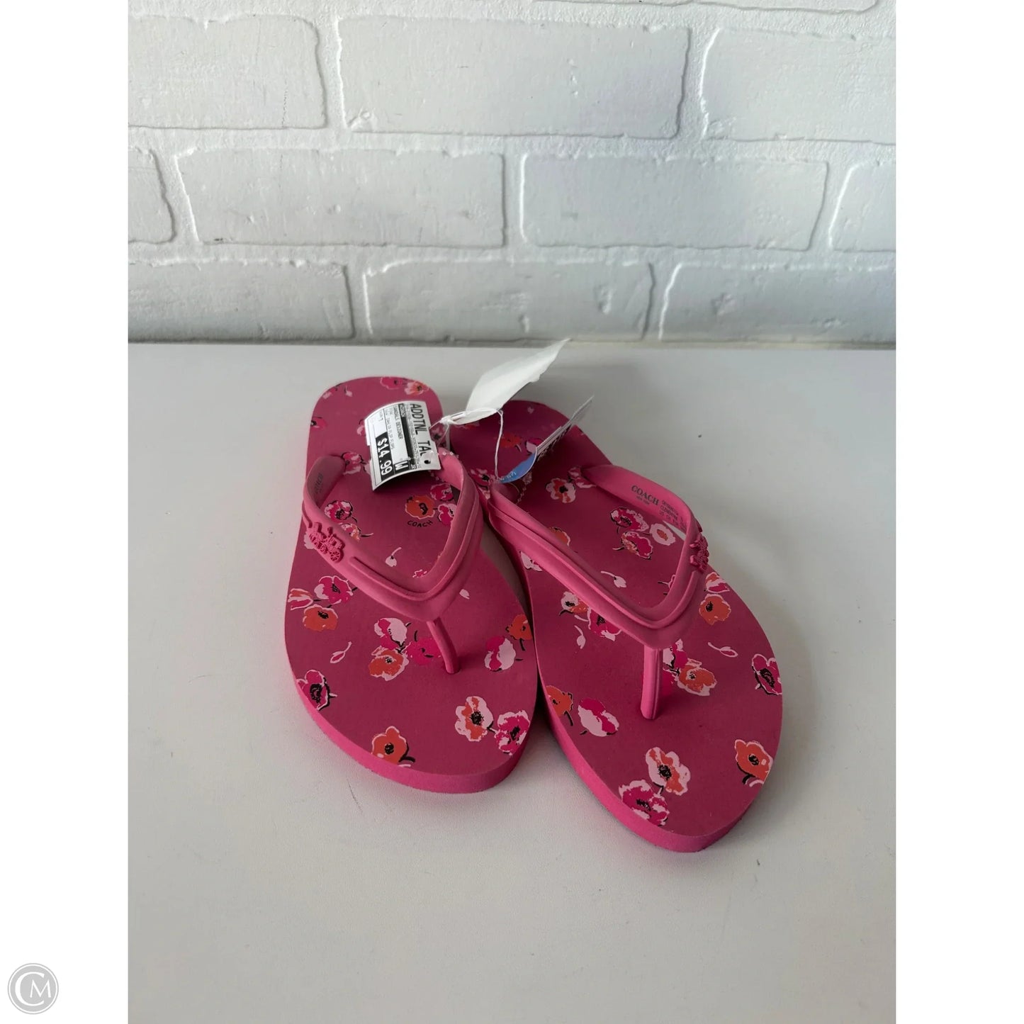 Sandals Designer By Coach In Pink, Size: 7