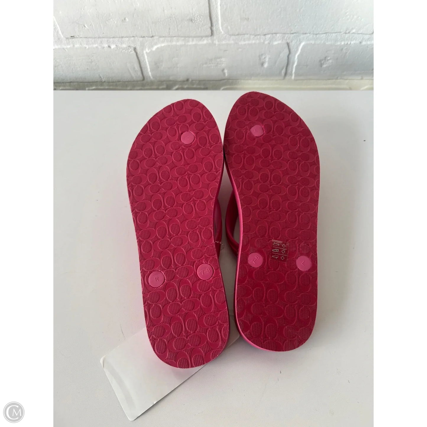 Sandals Designer By Coach In Pink, Size: 7