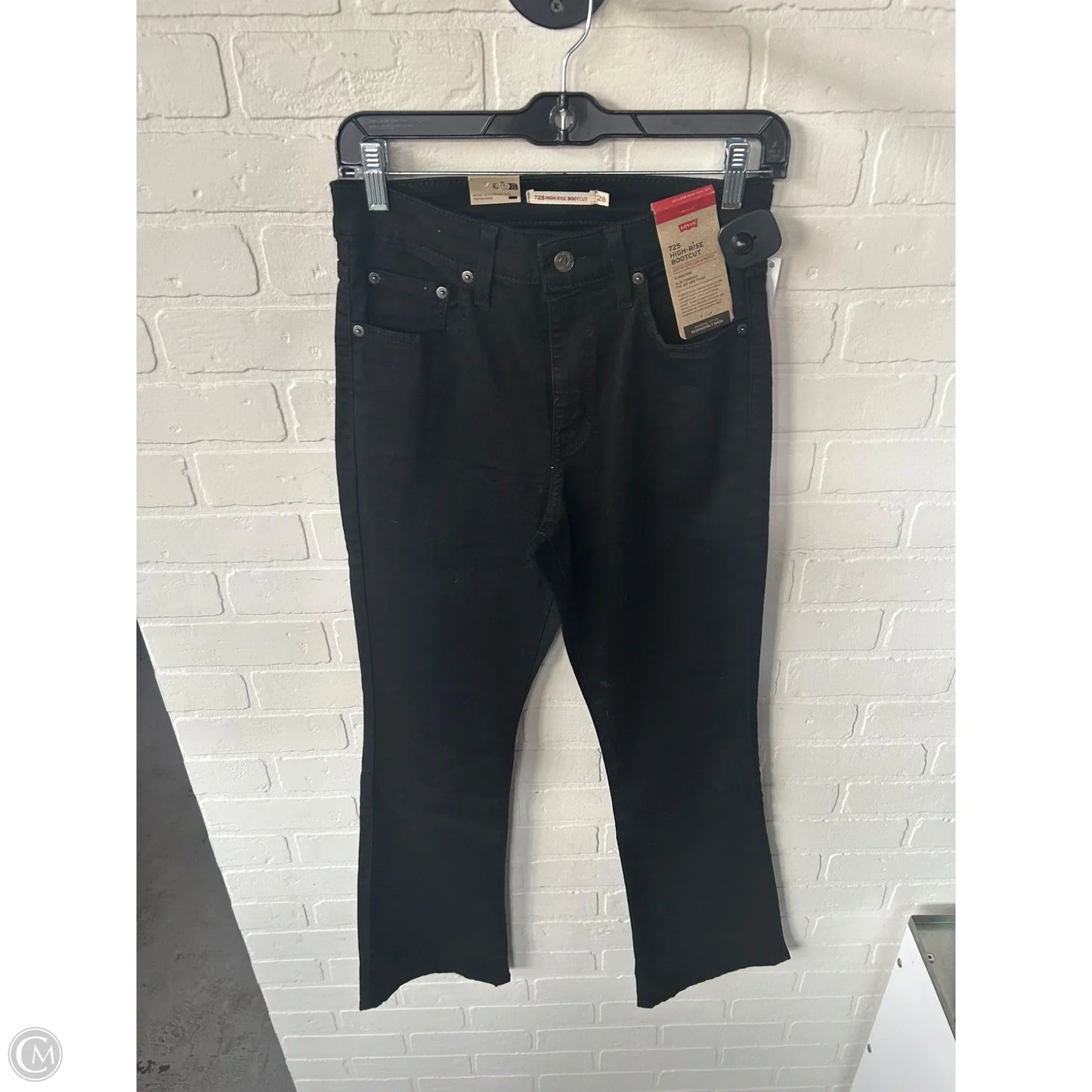 Jeans Boot Cut By Levis In Black Denim, Size: 6