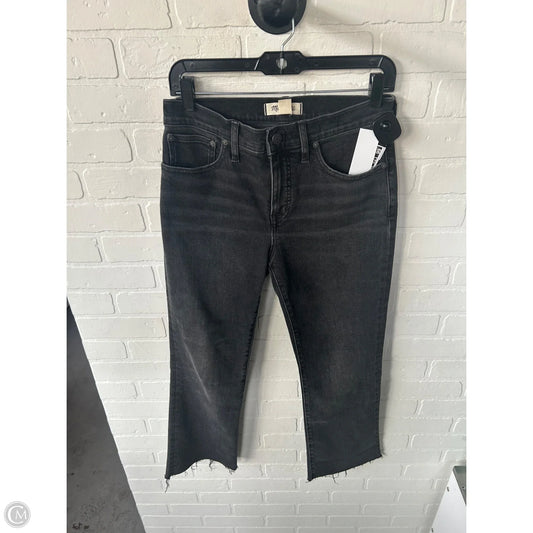 Jeans Cropped By Madewell In Black Denim, Size: 6