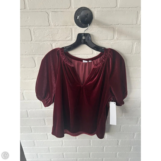 Top Short Sleeve By Gap In Maroon, Size: Xs