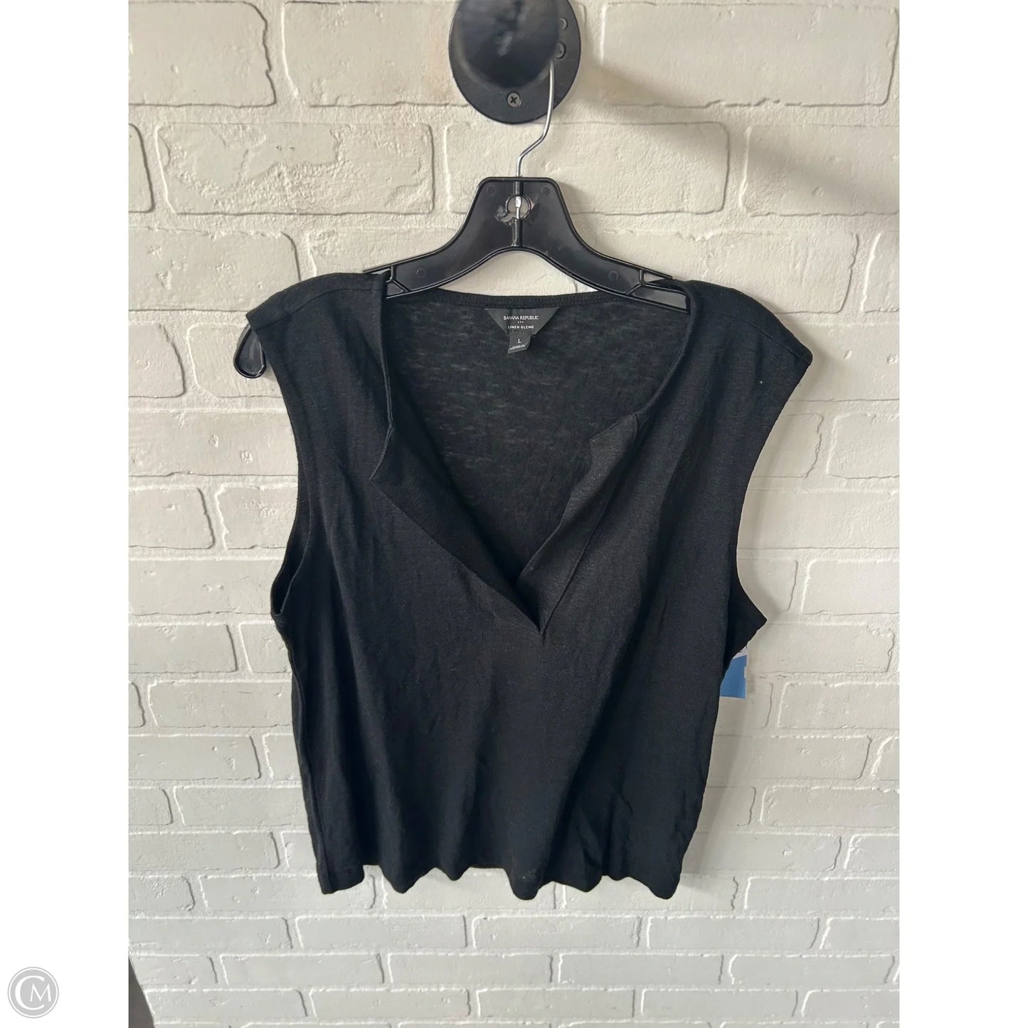 Top Sleeveless By Banana Republic In Black, Size: L