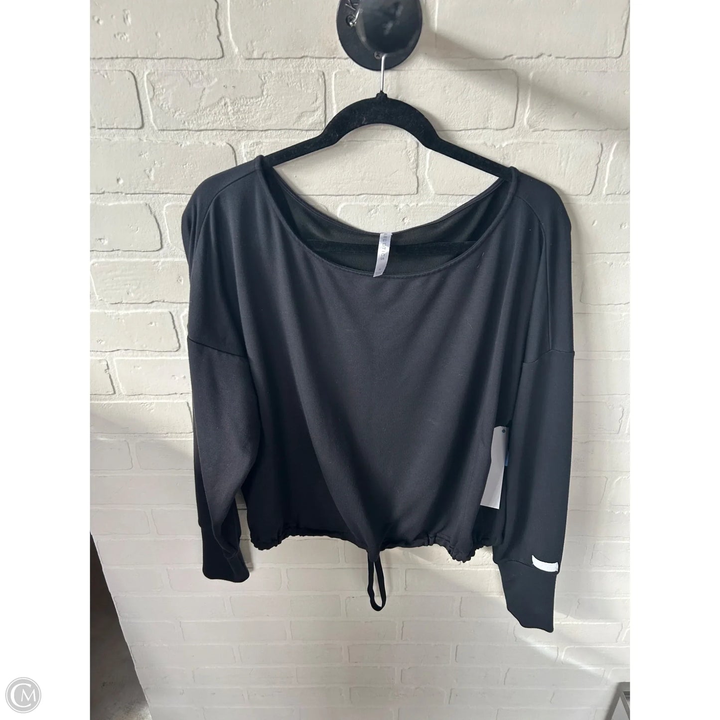 Athletic Top Long Sleeve Crewneck By Fabletics In Black, Size: S
