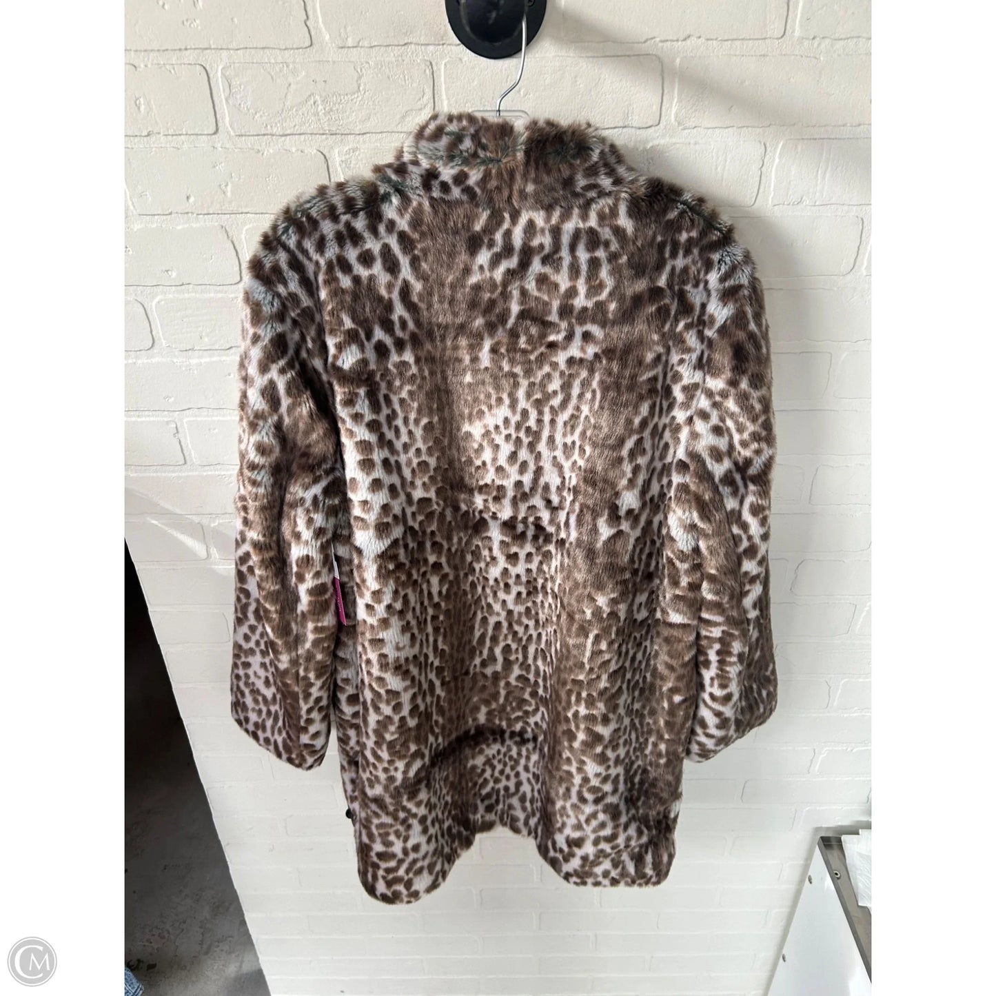 Coat Faux Fur & Sherpa By Soft Surroundings In Brown & Grey, Size: Xl