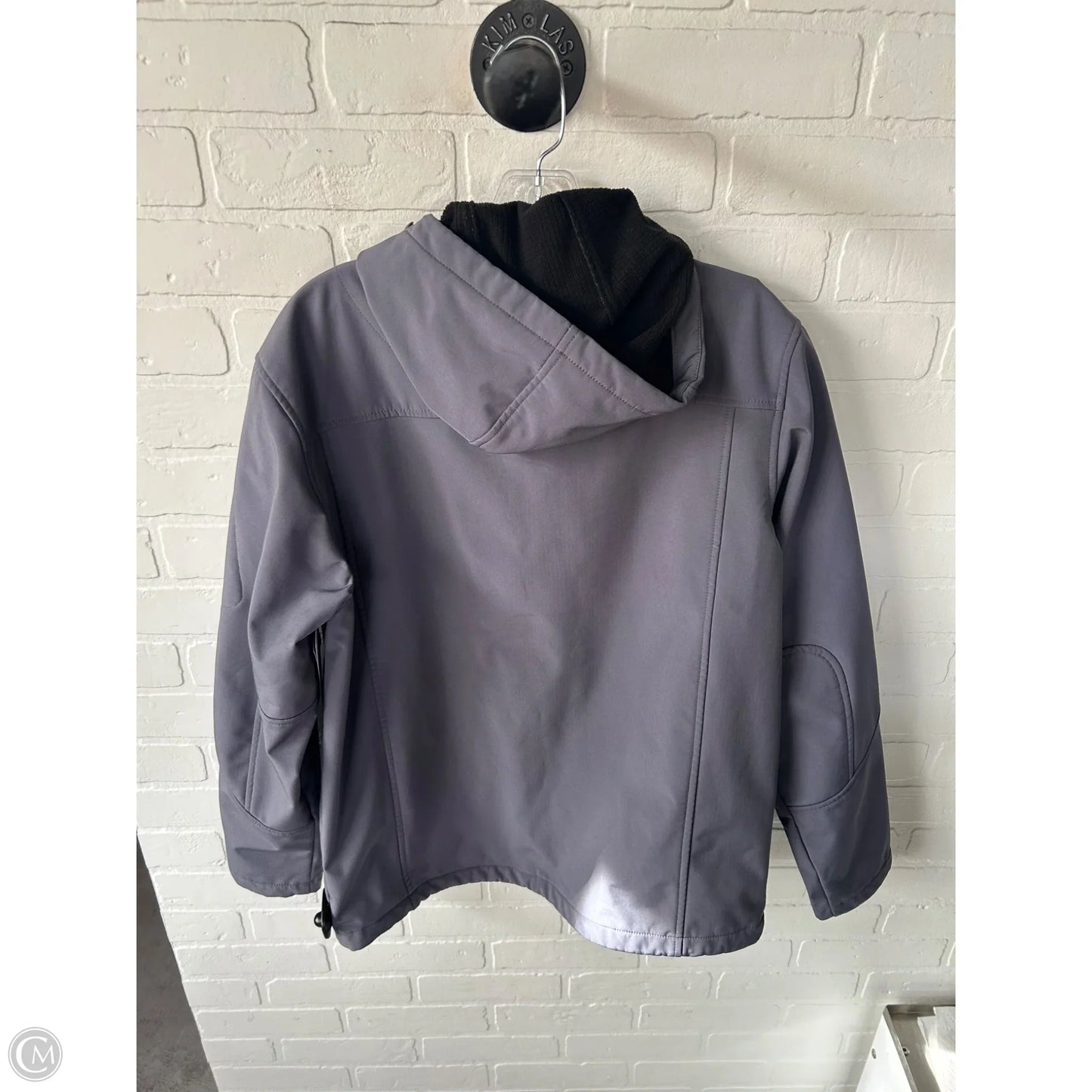 Jacket Fleece By Reebok In Grey, Size: M