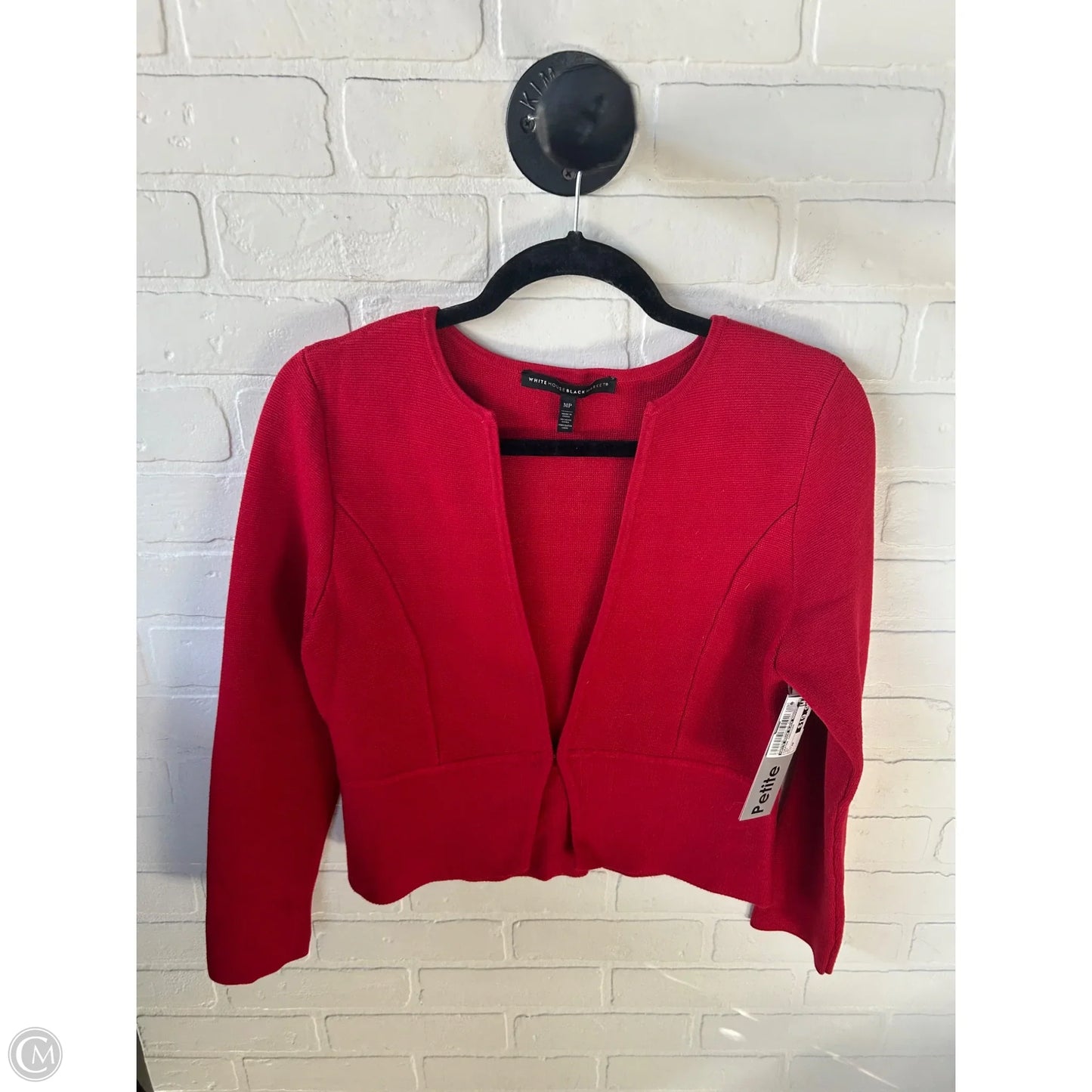 Sweater Cardigan By White House Black Market In Red, Size: Mp