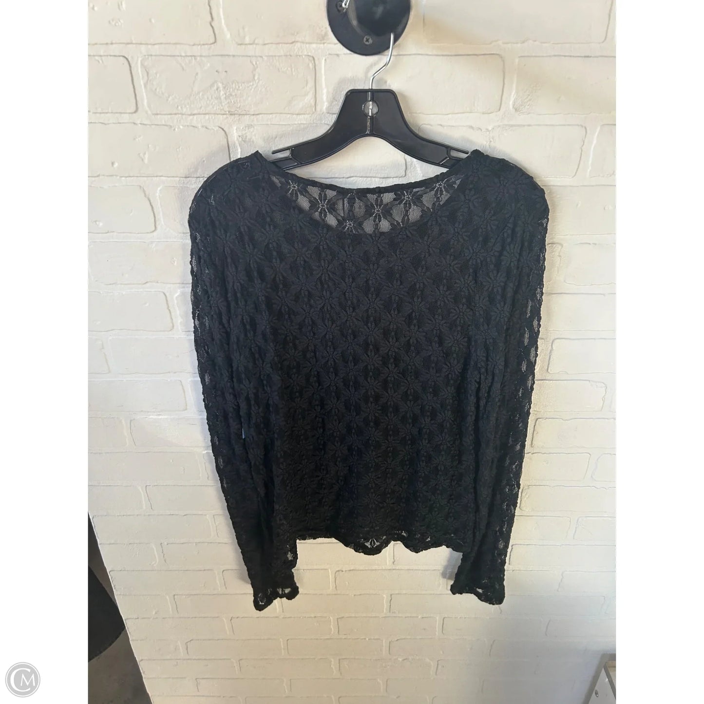 Top Long Sleeve By A New Day In Black, Size: Xl