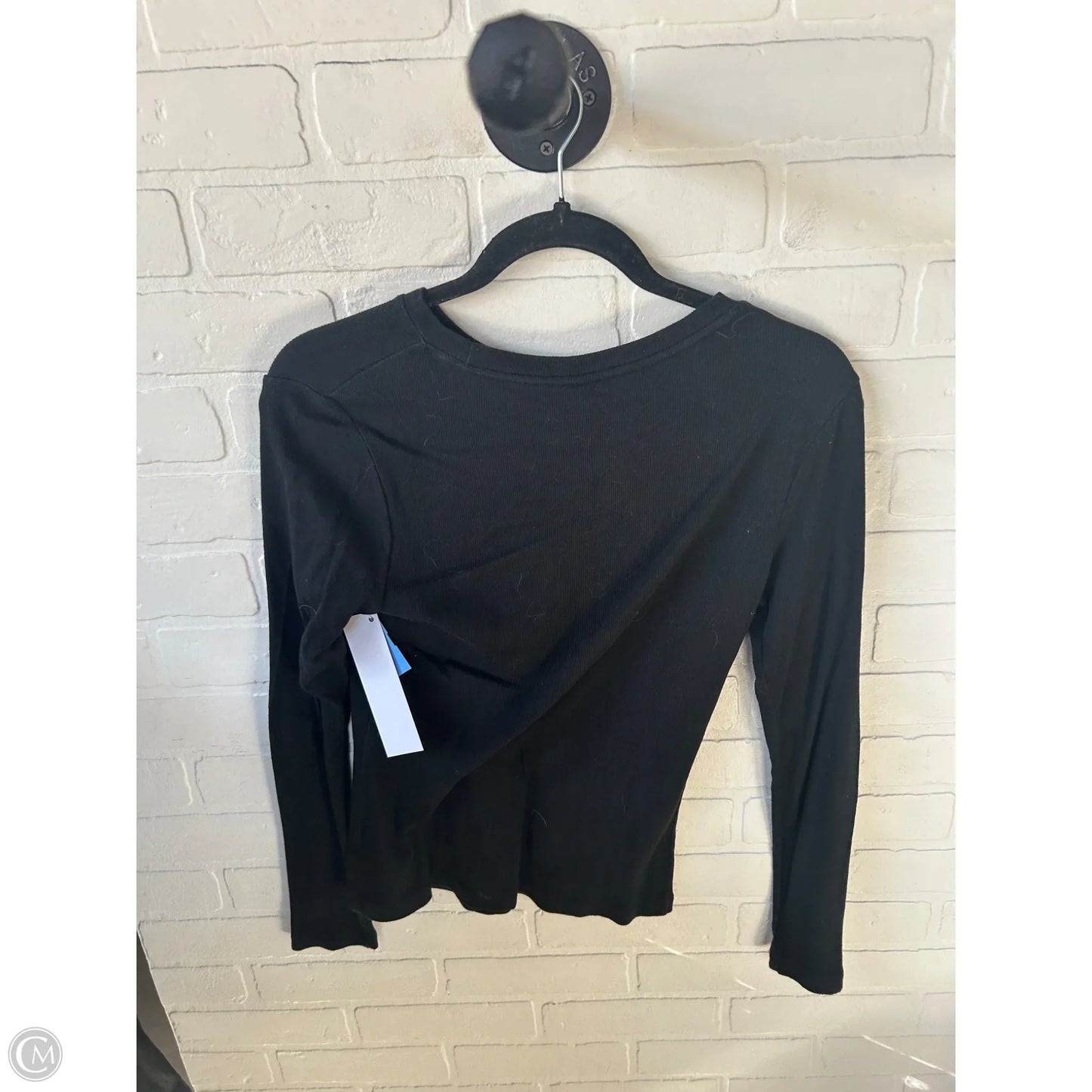 Top Long Sleeve Basic By A New Day In Black, Size: Xs