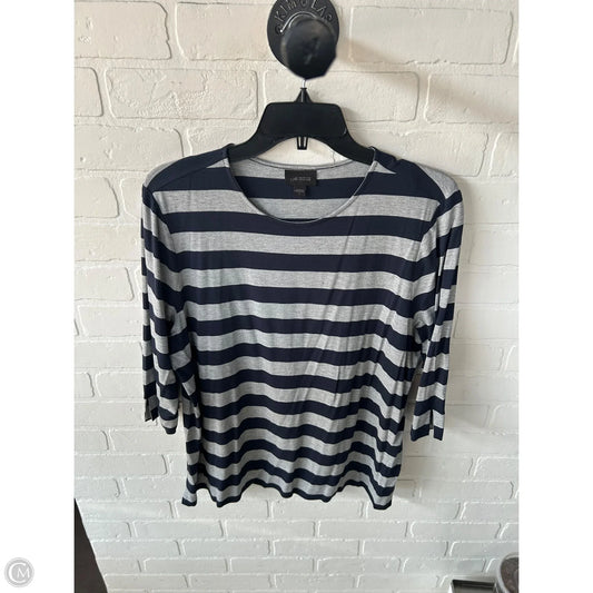Top Long Sleeve By J. Jill In Blue & Grey, Size: L