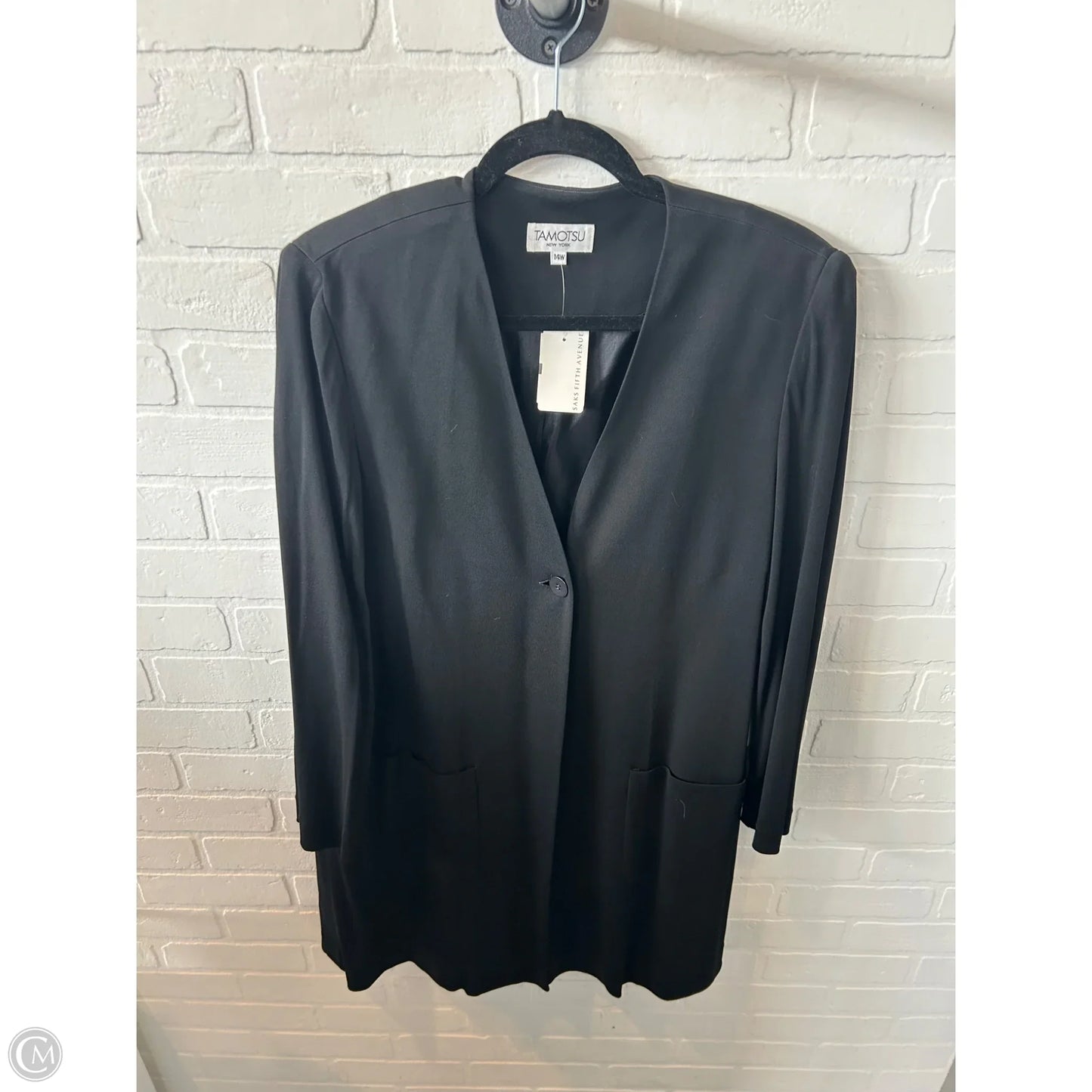 Blazer By Tamotsu In Black, Size: 1x