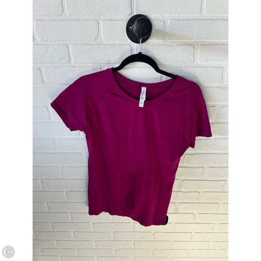 Athletic Top Short Sleeve By Athleta In Purple, Size: L
